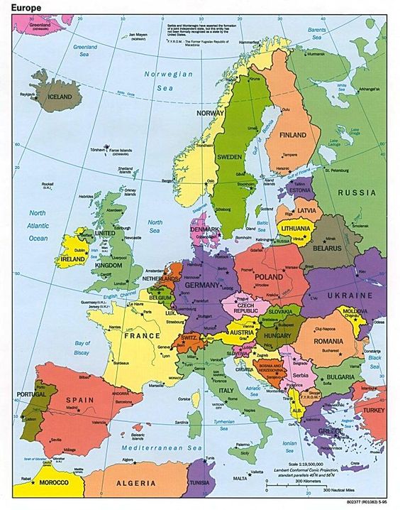 Mapas de Europa: imágenes para descargar e imprimir